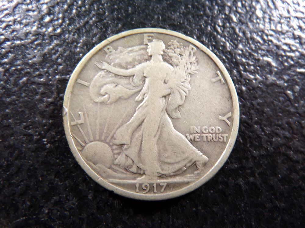 1917 WALKING LIBERTY SILVER HALF DOLLAR. CLICK THE LINK FROM YOUR INVOICE TO PAY... INVOICES ARE 
