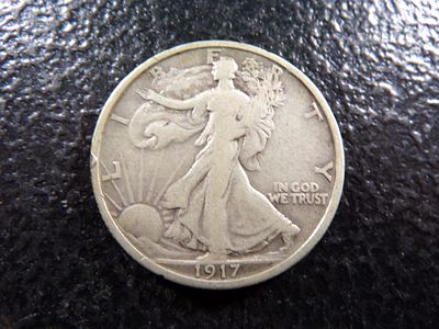 1917 WALKING LIBERTY SILVER HALF DOLLAR. CLICK THE LINK FROM YOUR INVOICE TO PAY... INVOICES ARE 