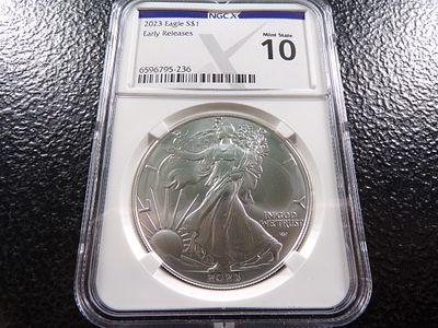 2023 NGC MINT STATE 10 EARLY RELEASES AMERICAN SILVER EAGLE DOLLAR. CLICK THE LINK FROM YOUR 