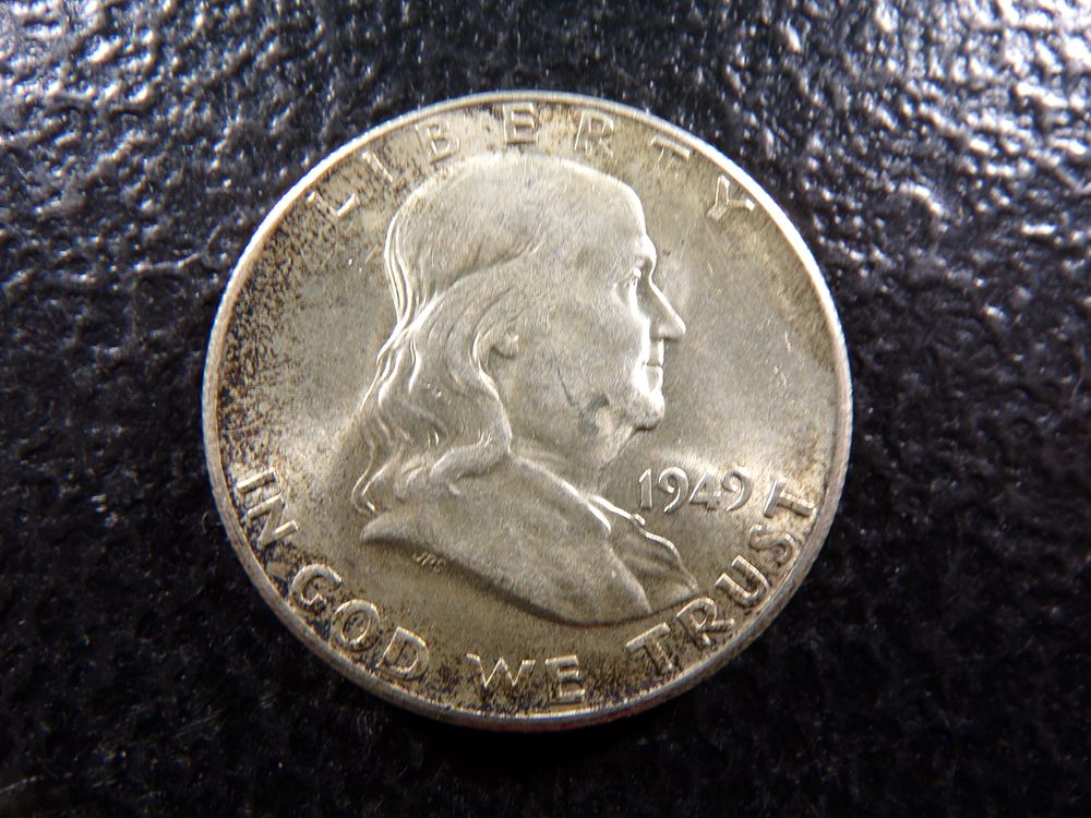 1949-S HIGH GRADE FRANKLIN SILVER HALF DOLLAR. CLICK THE LINK FROM YOUR INVOICE TO PAY... 