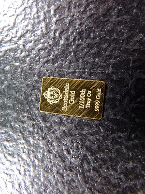 SCOTTSDALE 1/100TH OUNCE .9999 PURE GOLD BAR *****GOLD BAR*****. CLICK THE LINK FROM YOUR 