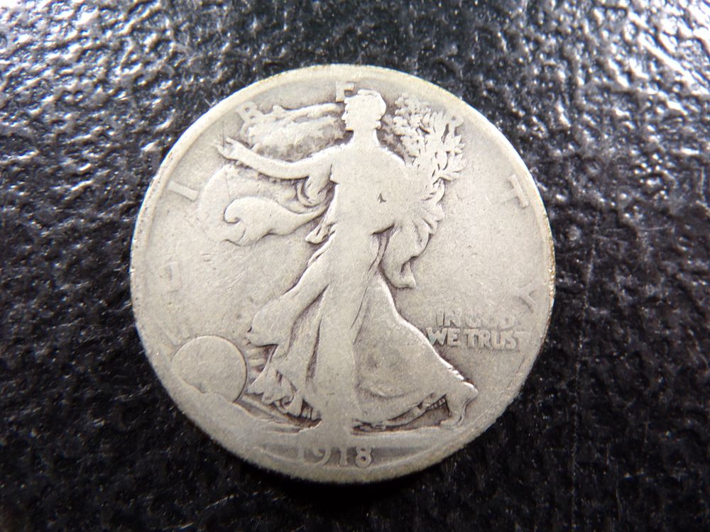 1918-D WALKING LIBERTY SILVER HALF DOLLAR. CLICK THE LINK FROM YOUR INVOICE TO PAY... INVOICES 