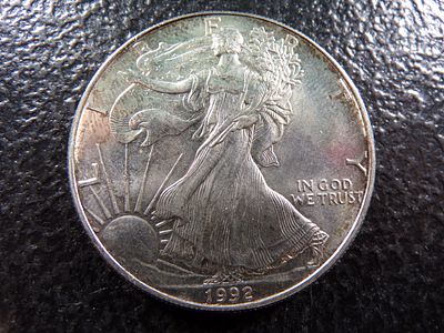1992 AMERICAN SILVER EAGLE DOLLAR *****1 OZ. SILVER*****. CLICK THE LINK FROM YOUR INVOICE TO 