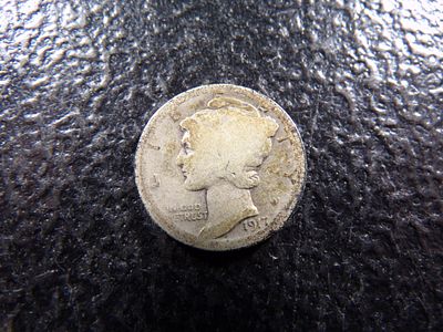 1917-D MERCURY SILVER DIME. CLICK THE LINK FROM YOUR INVOICE TO PAY... INVOICES ARE EMAILED 