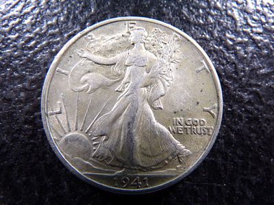 1941-S HIGH GRADE WALKING LIBERTY SILVER HALF DOLLAR. CLICK THE LINK FROM YOUR INVOICE TO PAY... 