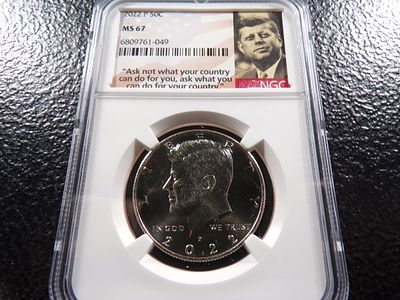 2022-P NGC MS67 KENNEDY HALF DOLLAR. CLICK THE LINK FROM YOUR INVOICE TO PAY... INVOICES ARE 