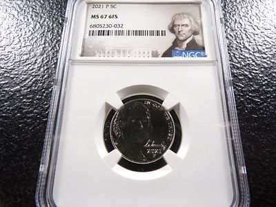 2021-P NGC MS67 6FS JEFFERSON NICKEL. CLICK THE LINK FROM YOUR INVOICE TO PAY... INVOICES ARE 