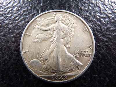 1942-S HIGH GRADE WALKING LIBERTY SILVER HALF DOLLAR. CLICK THE LINK FROM YOUR INVOICE TO PAY... 