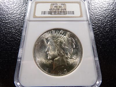 1923 NGC MS64 PEACE SILVER DOLLAR *****MS64*****. CLICK THE LINK FROM YOUR INVOICE TO PAY... 