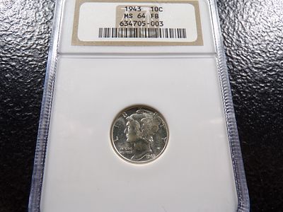 1943 NGC MS64FB MERCURY SILVER DIME. CLICK THE LINK FROM YOUR INVOICE TO PAY... INVOICES ARE 