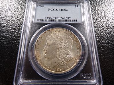1890 PCGS MS63 MORGAN SILVER DOLLAR *****MS63*****. CLICK THE LINK FROM YOUR INVOICE TO PAY... 