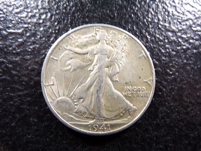 1941-S HIGH GRADE WALKING LIBERTY SILVER HALF DOLLAR. CLICK THE LINK FROM YOUR INVOICE TO PAY... 