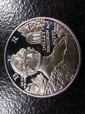 1999-P 26.73 GRAMS DOLLEY MADISON SILVER PROOF DOLLAR MINTAGE 500,000. CLICK THE LINK FROM YOUR 
