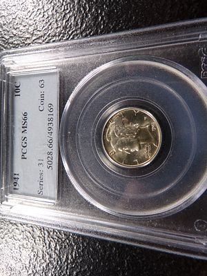 1941 PCGS MS66 MERCURY SILVER DIME. CLICK THE LINK FROM YOUR INVOICE TO PAY... INVOICES ARE 