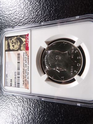 2023-P NGC MS66 KENNEDY HALF DOLLAR. CLICK THE LINK FROM YOUR INVOICE TO PAY... INVOICES ARE 
