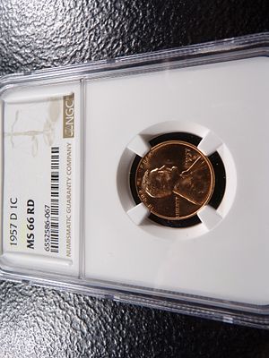 1957-D NGC MS66RD LINCOLN WHEAT CENT. CLICK THE LINK FROM YOUR INVOICE TO PAY... INVOICES ARE 