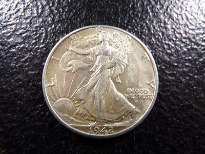 1942 HIGH GRADE WALKING LIBERTY SILVER HALF DOLLAR. CLICK THE LINK FROM YOUR INVOICE TO PAY... 