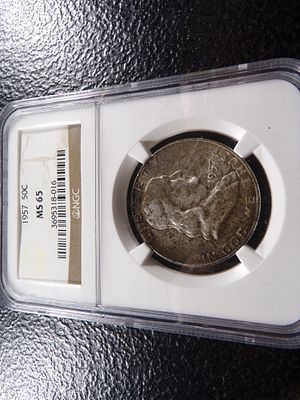 1957 NGC MS65 FRANKLIN SILVER HALF DOLLAR. CLICK THE LINK FROM YOUR INVOICE TO PAY... INVOICES 