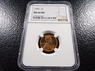 1939 NGC MS66RD LINCOLN WHEAT CENT. CLICK THE LINK FROM YOUR INVOICE TO PAY... INVOICES ARE 