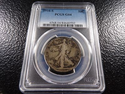 1916-S PCGS G04 KEY DATE WALKING LIBERTY SILVER HALF DOLLAR. CLICK THE LINK FROM YOUR INVOICE TO 
