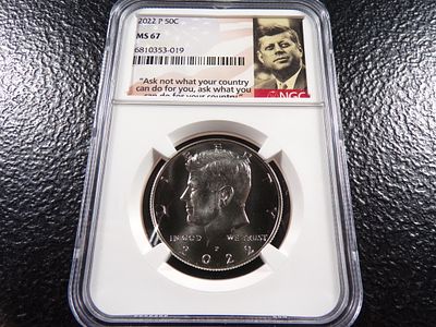 2022-P NGC MS67 KENNEDY HALF DOLLAR. CLICK THE LINK FROM YOUR INVOICE TO PAY... INVOICES ARE 