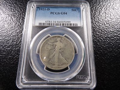 1921-D PCGS G04 KEY DATE WALKING LIBERTY SILVER HALF DOLLAR. CLICK THE LINK FROM YOUR INVOICE TO 