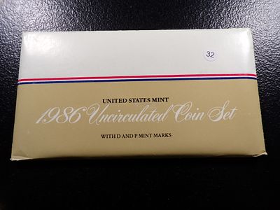 1986 P&D UNITED STATES MINT UNCIRCULATED COIN SET. CLICK THE LINK FROM YOUR INVOICE TO PAY... 