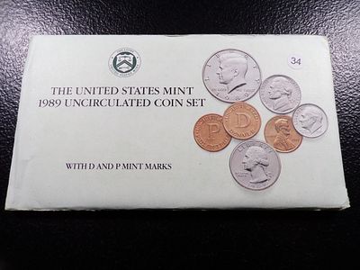 1989 P&D UNITED STATES MINT UNCIRCULATED COIN SET. CLICK THE LINK FROM YOUR INVOICE TO PAY... 