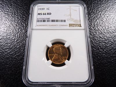 1939 NGC MS66RD LINCOLN WHEAT CENT. CLICK THE LINK FROM YOUR INVOICE TO PAY... INVOICES ARE 