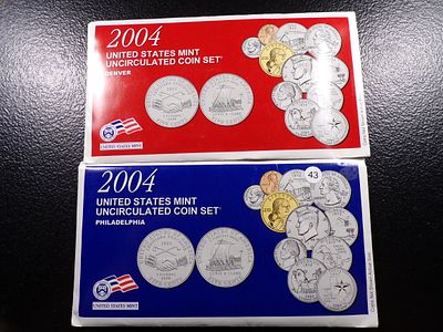 2004 P&D UNITED STATES MINT UNCIRCULATED COIN SET. CLICK THE LINK FROM YOUR INVOICE TO PAY... 