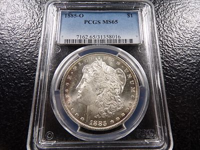 1885-O PCGS MS65 MORGAN SILVER DOLLAR. CLICK THE LINK FROM YOUR INVOICE TO PAY... INVOICES ARE 