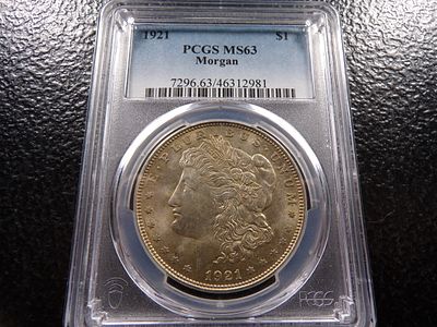 1921 PCGS MS63 MORGAN SILVER DOLLAR. CLICK THE LINK FROM YOUR INVOICE TO PAY... INVOICES ARE 