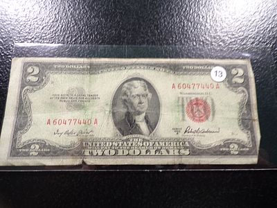 1953-A RED SEAL $2 UNITED STATES NOTE. CLICK THE LINK FROM YOUR INVOICE TO PAY... INVOICES ARE 