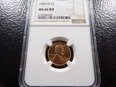 1956-D NGC MS66RD LINCOLN WHEAT CENT. CLICK THE LINK FROM YOUR INVOICE TO PAY... INVOICES ARE 