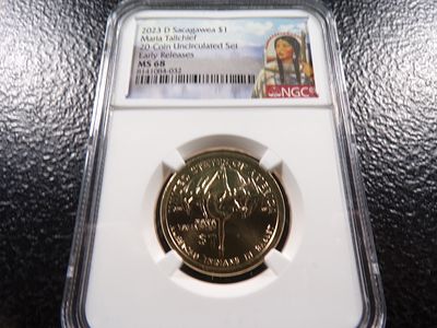 2023-D NGC MS68 MARIA TALLCHIEF SACAGAWEA DOLLAR. CLICK THE LINK FROM YOUR INVOICE TO PAY... 
