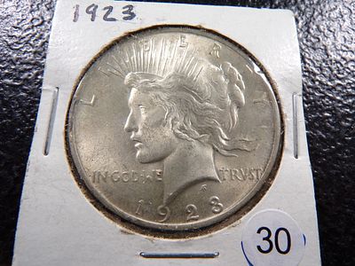 1923 PEACE SILVER DOLLAR. CLICK THE LINK FROM YOUR INVOICE TO PAY... INVOICES ARE EMAILED 