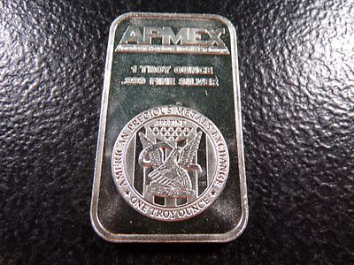 APMEX 1 OUNCE .999 FINE SILVER BAR. CLICK THE LINK FROM YOUR INVOICE TO PAY... INVOICES ARE 