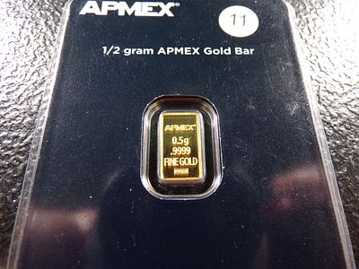 APMEX 1/2 GRAM .9999 FINE GOLD BAR. CLICK THE LINK FROM YOUR INVOICE TO PAY... INVOICES ARE 