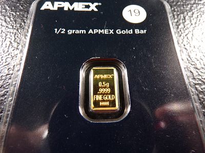APMEX 1/2 GRAM .9999 FINE GOLD BAR. CLICK THE LINK FROM YOUR INVOICE TO PAY... INVOICES ARE 