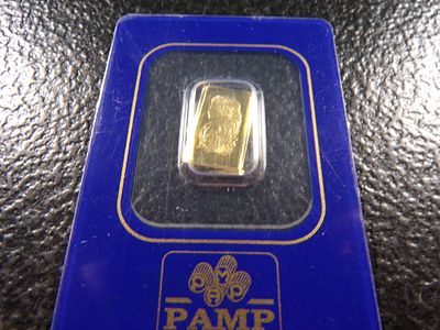 PAMP 1 GRAM 999,9 FINE GOLD BAR. CLICK THE LINK FROM YOUR INVOICE TO PAY... INVOICES ARE EMAILED 