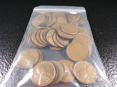BAG OF 50 MIX OF DATES LINCOLN WHEAT CENTS. CLICK THE LINK FROM YOUR INVOICE TO PAY... INVOICES 