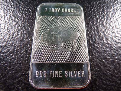 BUFFALO 1 OUNCE 999 FINE SILVER BAR. CLICK THE LINK FROM YOUR INVOICE TO PAY... INVOICES ARE 
