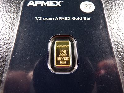 APMEX 1/2 GRAM .9999 FINE GOLD BAR. CLICK THE LINK FROM YOUR INVOICE TO PAY... INVOICES ARE 