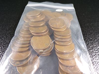 BAG OF 50 MIX OF DATES LINCOLN WHEAT CENTS. CLICK THE LINK FROM YOUR INVOICE TO PAY... INVOICES 