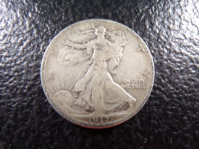 1917 WALKING LIBERTY SILVER HALF DOLLAR. CLICK THE LINK FROM YOUR INVOICE TO PAY... INVOICES ARE 