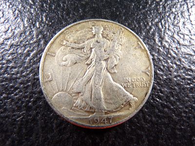 1947 WALKING LIBERTY SILVER HALF DOLLAR. CLICK THE LINK FROM YOUR INVOICE TO PAY... INVOICES ARE 
