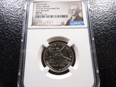 2023-P NGC MS67 MARIA TALLCHIEF QUARTER. CLICK THE LINK FROM YOUR INVOICE TO PAY... INVOICES ARE 