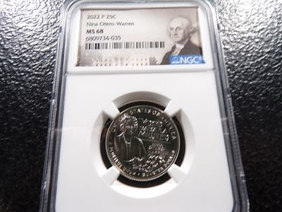 2022-P NGC MS68 NINA OTERO-WARREN QUARTER. CLICK THE LINK FROM YOUR INVOICE TO PAY... INVOICES 