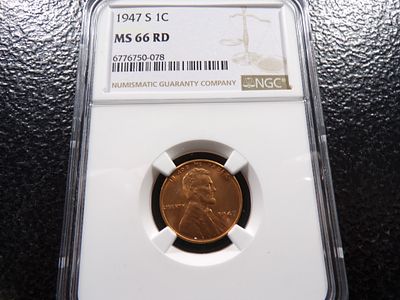 1947-S NGC MS66RD LINCOLN WHEAT CENT. CLICK THE LINK FROM YOUR INVOICE TO PAY... INVOICES ARE 