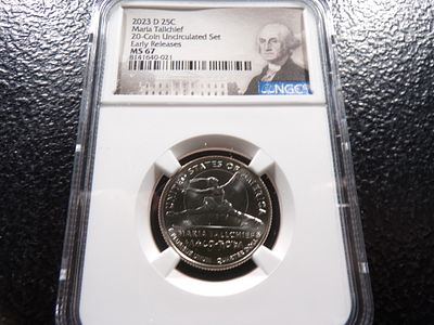 2023-D MS67 MARIA TALLCHIEF QUARTER. CLICK THE LINK FROM YOUR INVOICE TO PAY... INVOICES ARE 